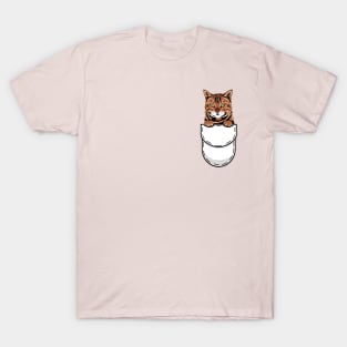 Funny Bengal Pocket Cat T-Shirt